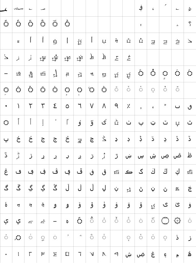 AlFars 22 Chinies Urdu Font