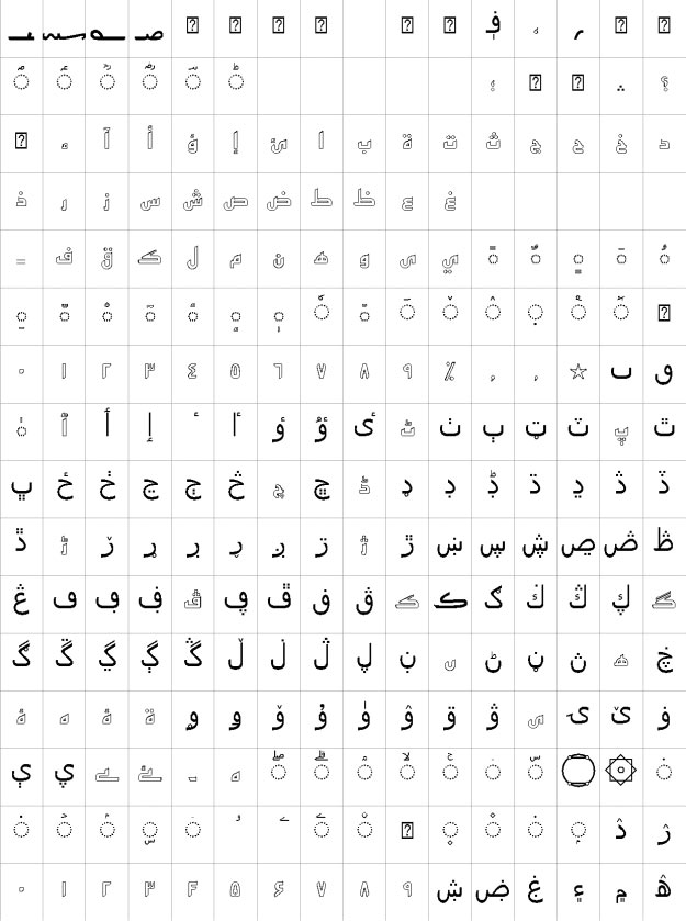 Ahmed LT Outline Urdu Font