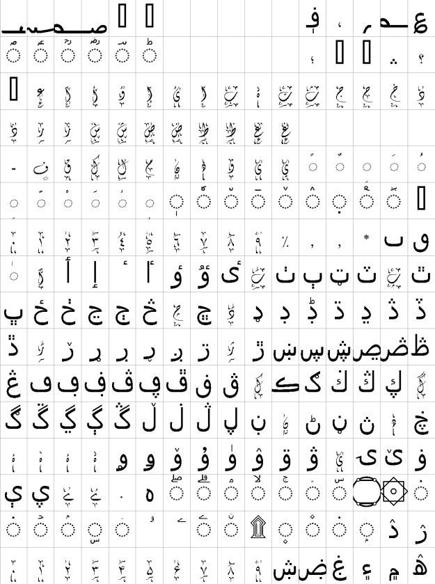Diwani Bent Urdu Font