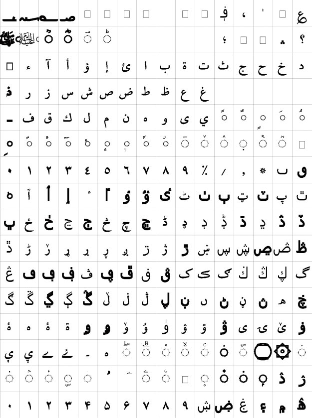 Zarreen Bold Urdu Font
