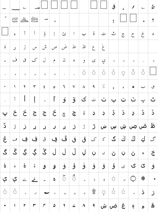 Burhani Unicode Urdu Font