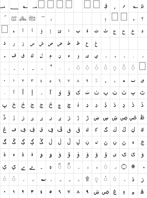 Pushto Unicode Urdu Font
