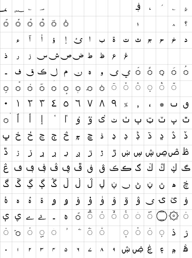 Zohar Unicode Urdu Font