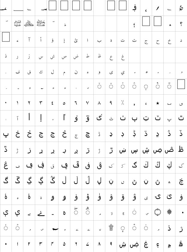 Zohra Unicode Urdu Font