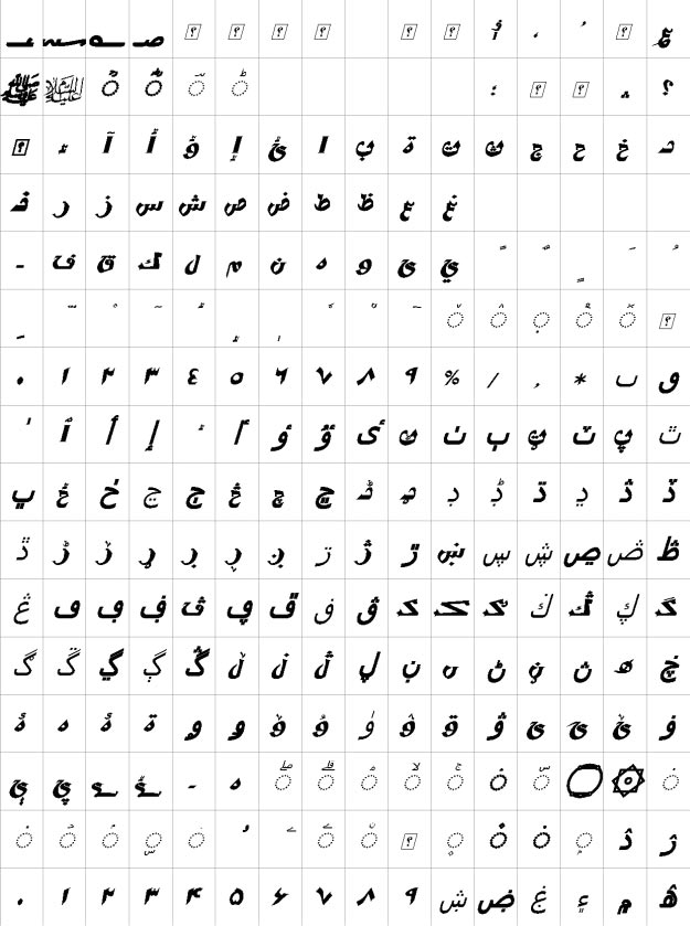 XP Vosta Bold Italic Urdu Font