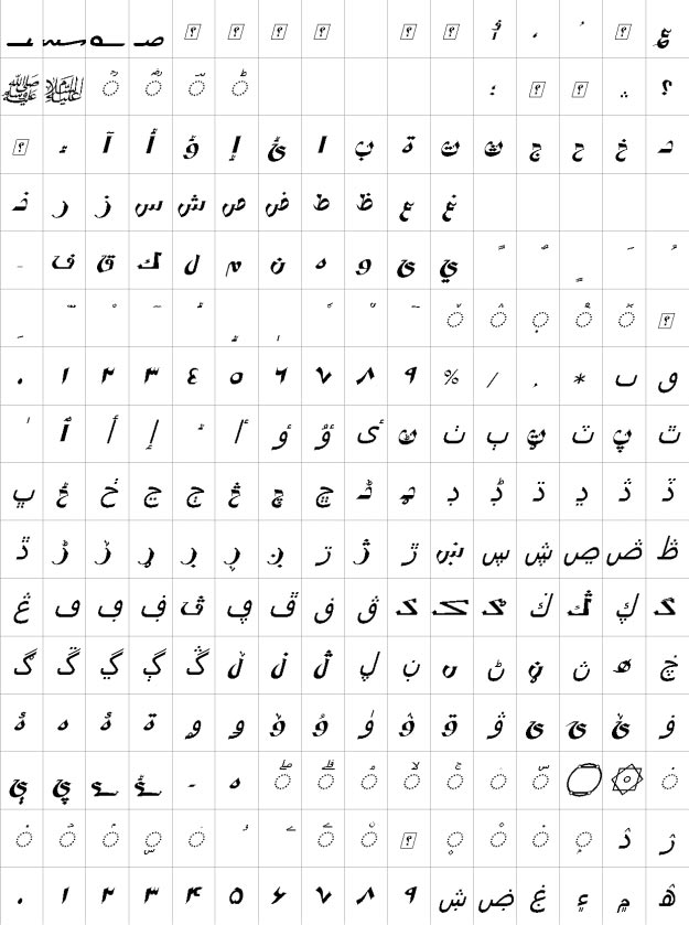 XP Vosta Italic Urdu Font